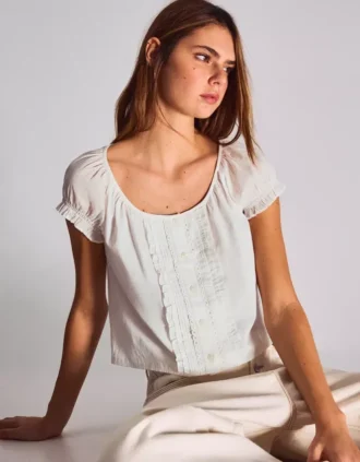 Blouse met korte mouwen – Overhemden en blouses