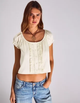 Blouse met korte mouwen – Overhemden en blouses