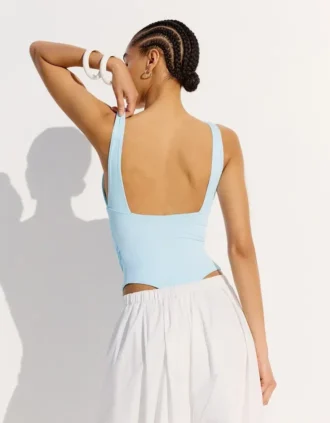 Bodysuit met bandjes en plooien