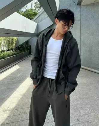 Boxy Fit Cropped Sweatshirt met rits