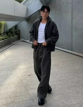 Boxy Fit Cropped Sweatshirt met rits