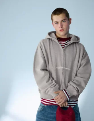 Boxy Fit cropped sweatshirt met rits en print – Sweatshirts en hoodies