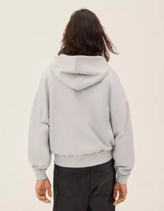 Boxy fit sweatshirt met rits en print – Sweatshirts en hoodies