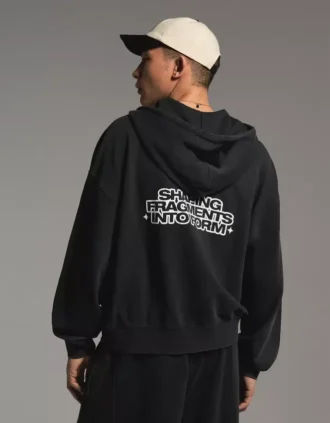 Boxy Fit Sweatshirt met rits en print – Sweatshirts en hoodies – Heren