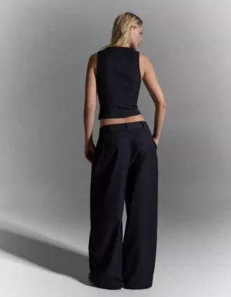 Broek met gekruiste taille
