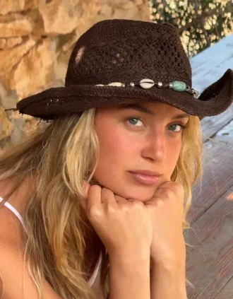 Cowboyhoed met schelpdetail