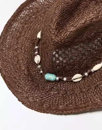 Cowboyhoed met schelpdetail