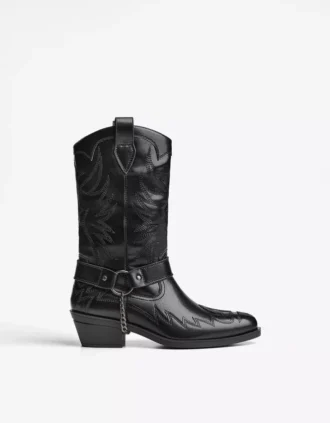 Cowboylaars met kettingdetail – Enkellaarsjes – Heren