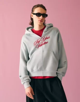 Korte hoodie met gewassen effect – Heren