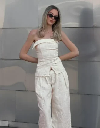 Denim bandeau-top – #Bershkastyle – Dames