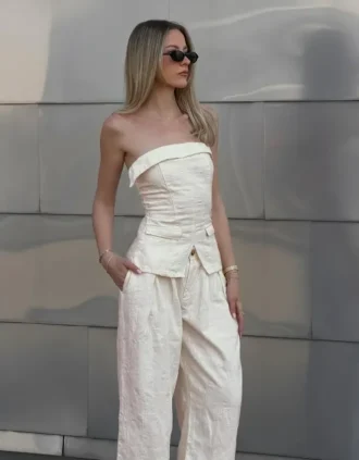 Denim bandeau-top – #Bershkastyle – Dames