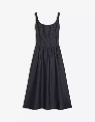 Denim midi-jurk