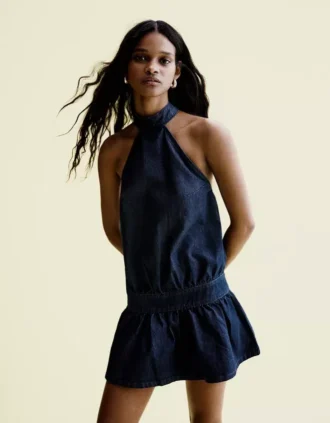 Denim mini-jurk