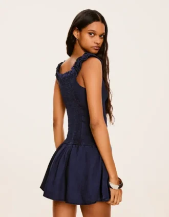Denim mini-jurk