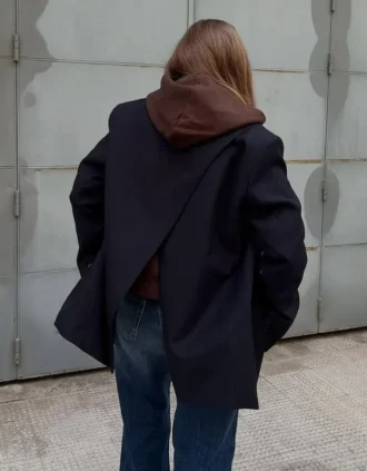 Dubbelrijige gestreepte blazer – Jassen en trenchcoats