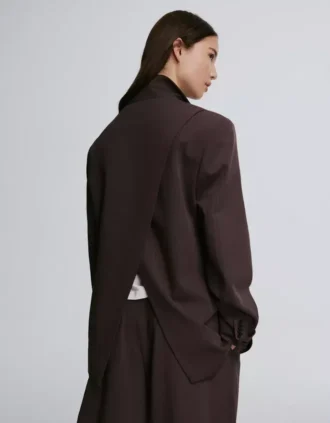 Dubbelrijige gestreepte blazer – Jassen en trenchcoats
