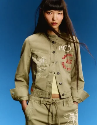 Ed Hardy X Bershka geborduurd jasje