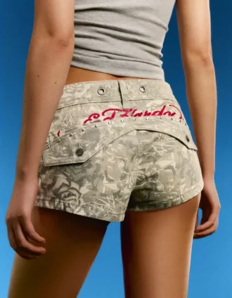 Ed Hardy X Bershka geborduurde Shorts – dames