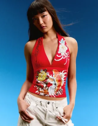 Ed Hardy X Bershka haltertop