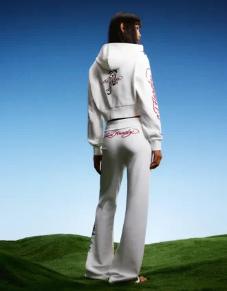 Ed Hardy X Bershka wijde broek met pijpen
