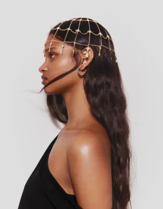 Fascinator met ketting en spiegel