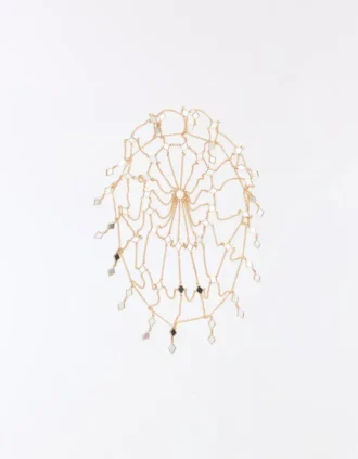 Fascinator met ketting en spiegel