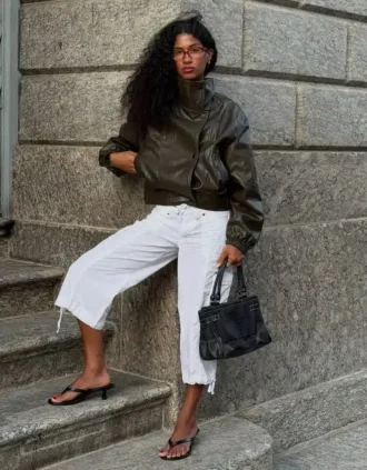 Faux Leather jas met revers – Jassen en trenchcoats