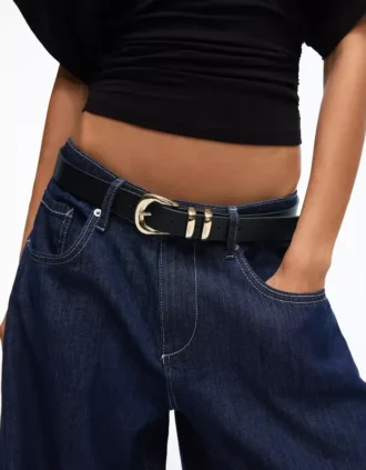 Faux Leather riem met gesp – Accessoires