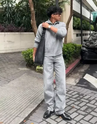 Geborduurde super baggy Jeans