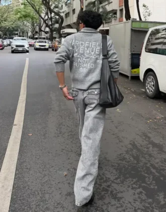Geborduurde super baggy Jeans
