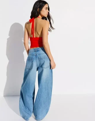 Geraffelde haltertop – Tops