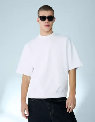 Geribbeld T-shirt met korte mouwen – T-shirts en Polo’s
