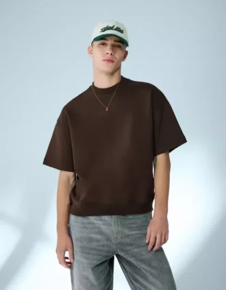 Geribbeld T-shirt met korte mouwen – T-shirts en Polo’s