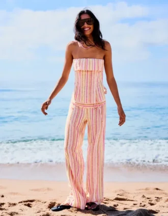 Gestreepte bandeau-top