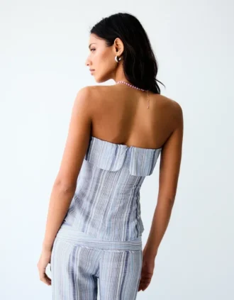 Gestreepte bandeau-top – Dames