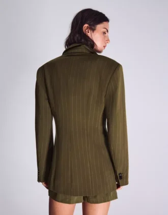 Gestreepte blazer met dubbele rij knopen – Jassen en trenchcoats