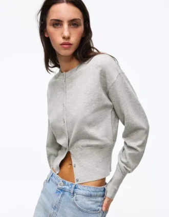 Gestreepte coltrui met knopen – Pullovers en vesten