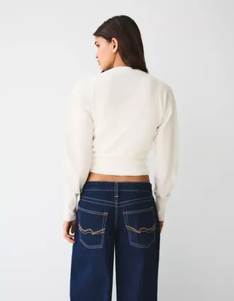 Gestreepte coltrui met knopen – Pullovers en vesten