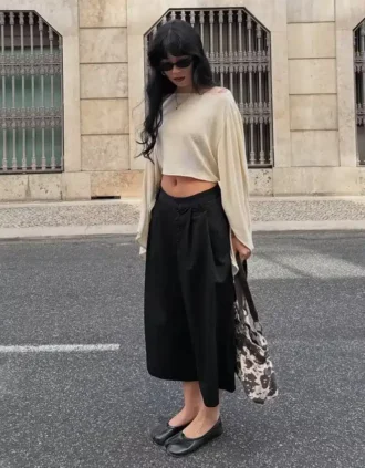 Gestreepte culotte-shorts – #Bershkastyle – Dames