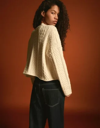 Gevlochten rustiek vest – Pullovers en vesten