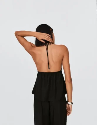Haltervest van linnenmix – #Bershkastyle – Dames