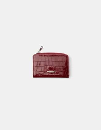Handtas met reliëf en imitatielakafwerking met dierenprint – Accessoires