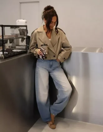 Hoge taille barrel Jeans