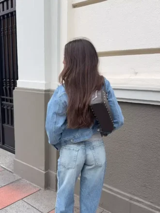 Hoge taille Straight jeans met Wide Leg pijpen
