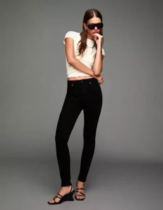 Hoge, zachte Skinny Jeans – Broeken