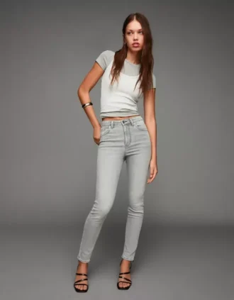 Hoge, zachte Skinny Jeans – Broeken