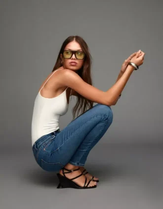 Hoge, zachte Skinny Jeans – Broeken