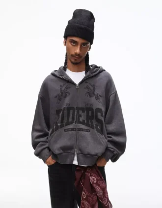 Hoodie met boxy Fit-pasvorm en print – Sweatshirts en hoodies