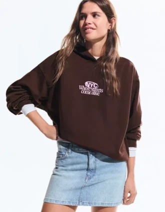 Hoodie met print