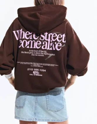 Hoodie met print